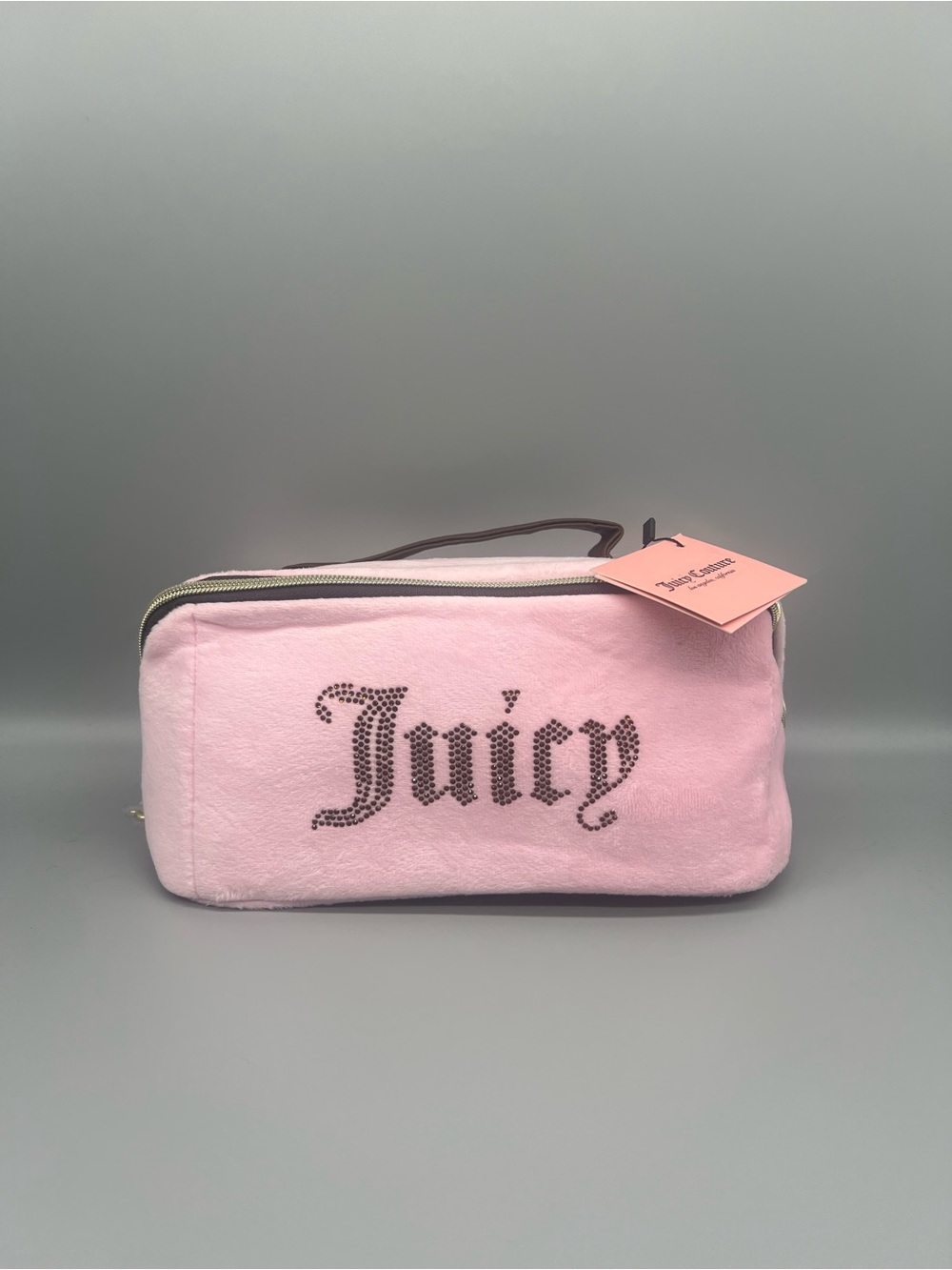 Juicy couture pink velour cosmetics bag
